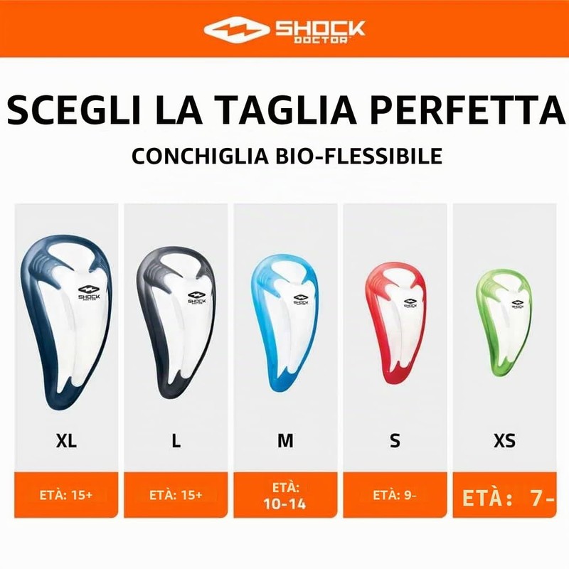 shockdoctor ragazzo sospensorio Bioflex, Ragazzo, Tiefschutz Bioflex, blu, M