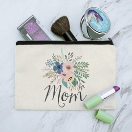GRAPHICS & MORE Mom with Flowers Mother's Day Makeup Cosmetic Bag Organizer Pouch