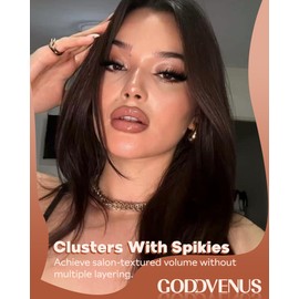 Goddvenus Manga Lash Clusters Kit with Spikes Wispy Fluffy Cluster Eyelash Extensions Kit Anime Eyelashes Clusters Reusable Faux Mink Fairy Individual Lash Extension Kit (D Curve 12-18mm 204 pieces)