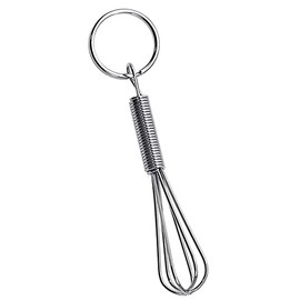 Contacto Stainless Steel Keyring Whisk Chrome with Ring