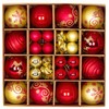 Christmas Decorations,H HOME-MART 44Pcs Christmas Tree Baubles,Christmas Ball Ornaments|Hanging Christmas
