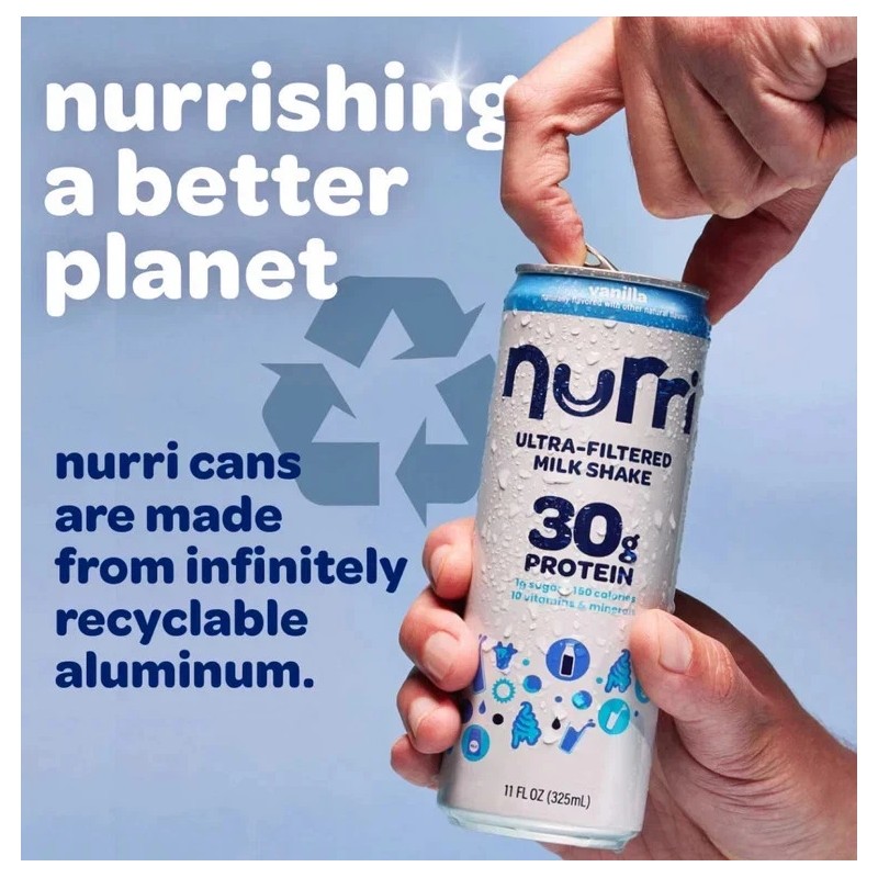 Nurri 30g Vanilla Ultra-Filtered Milkshake 11 fl. oz., 12 pk.
