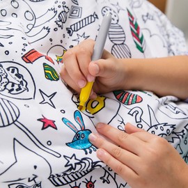 Posh Stuffable Kids Stuffed Animal Storage Bean Bag Chair Cover - Childrens Toy Organizer, Medium 27" - Fun Coloring Fabric