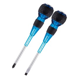 VESSEL 250-2PS-GBL Safety Penetrating Ball Grip Driver, Galaxy Blue, 2 Pack +2 x 100/-6 x 100