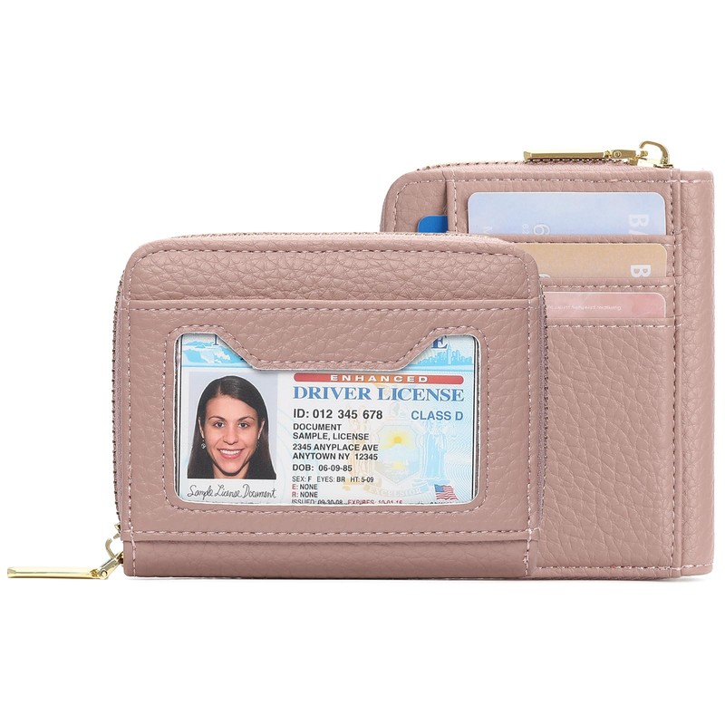 GAEKEAO Small Wallet for Women RFID Blocking Compact Zipper Wallets