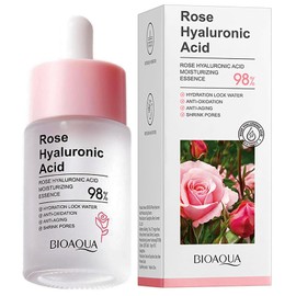 Face Rose Hyaluronic Acid 98% Moisturizing Essence Facial Serum Hydration Shrink Pores Anti-Oxidation Nourishes 30ml / 1fl.oz