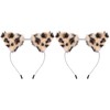 Baluue 2pcs Cat Ears Headband, Cosplay Leopard Headwear Furry Neko