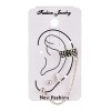 Patry Aretes Juego De 3 Piezas Luna Cadena Joyería Clip