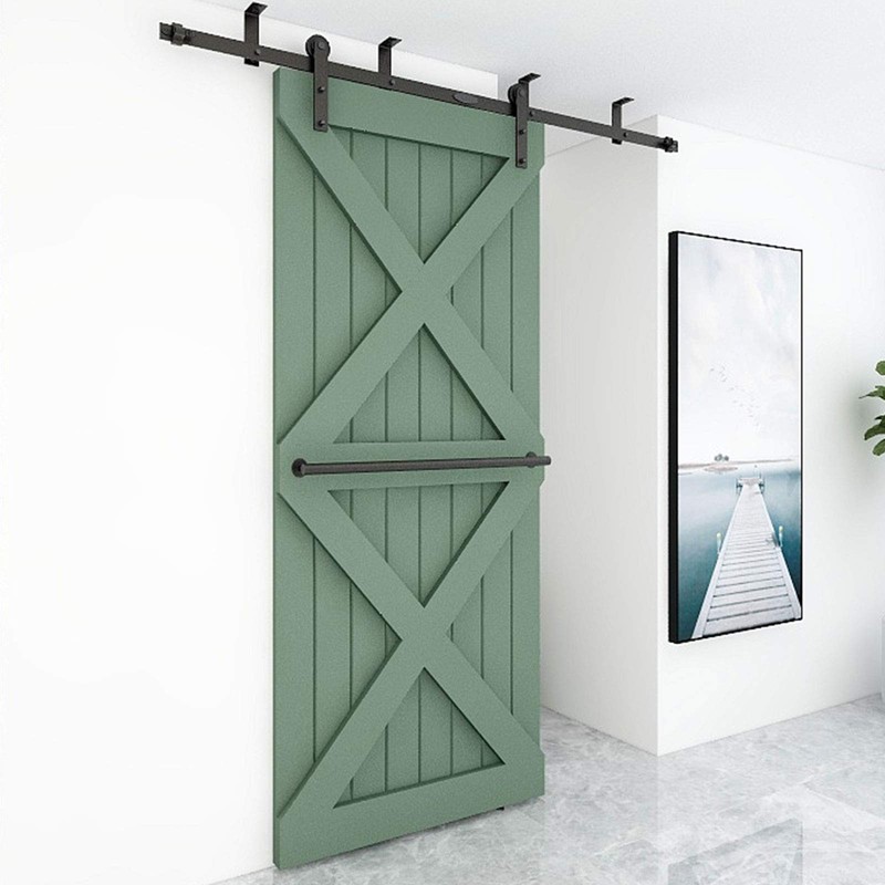 TSMST 10ft Ceiling Mount Sliding Barn Door Hardware fit 60"