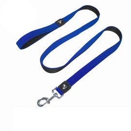 Kruz Premier 5ft Dog Mesh Leash - KZA1160-02S - Lightweight, Breathable, Comfort Puffy Mesh Leash - Secure Dual-Layered Tangle-Free Mesh Lead for Dog Walking, Running, Training - Blue - 3/4" x 5 FT