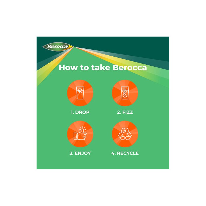 Berocca Energy Vitamin B & C Mango & Orange Flavour