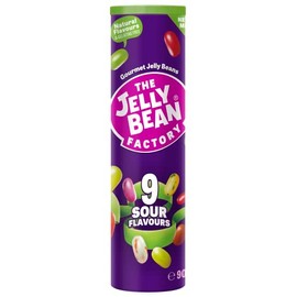 Jelly Bean Factory Sour Tube | 9 Sour Mix | Gluten and Gelatine free | Impulse candy (1 x 90g)