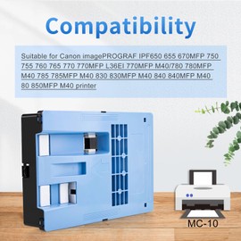 AYMSous MC-10 MC 10 1320B014 Remanufactured Ink Maintenance Box for Canon Imageprograf IPF650 655 670 685 680 755 750 760 765 770 780 785 830 840 850 Printers