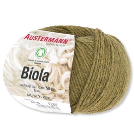 Frida's Wollhaus Austermann 50 g Biola Virgin Wool Alpaca Wool Knitting Crochet 20 Colours (16 | Mustard)