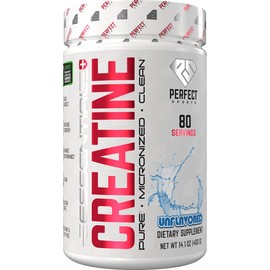 PERFECT SPORTS PERFECT SPORTS Essential Creatine | Pure, Micronized Creatine Monohydrate | Vegan Friendly, Gluten Free | Muscle Build & Performance | 80 Servings (Unflavored)
