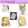 JOSDIOX Clear Self Sealing Cellophane Bags,4x6 Inches 200 Pcs Cookie