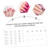 Healvian 3sets DIY Nail Patches Stylish Pearl Nail Art Decor