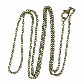 Unbranded 1 pc. Antique Bronze Cable Chain Link Necklaces 30 3/8″ – (3 x 2mm Links)