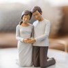 Treasured Moments Husband & Wife Praying Couple Kneeling Statue Sculpture,