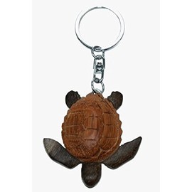 Sea Turtle Key Ring made of Wood