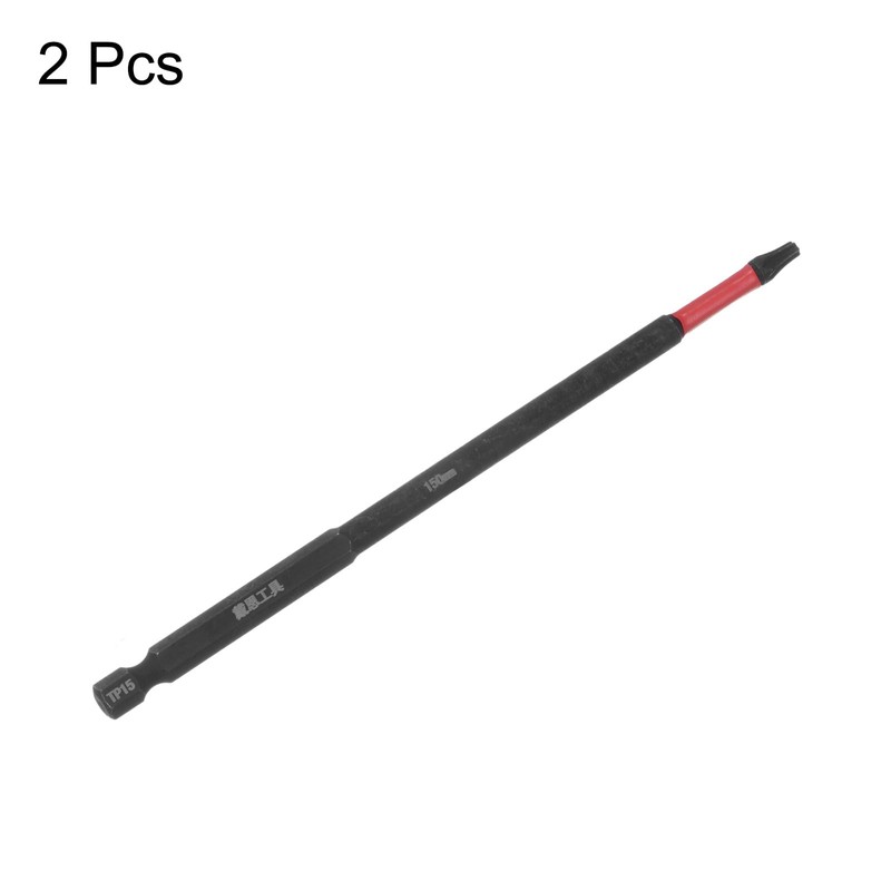 HARFINGTON 2pcs Impact Tough Torx Drill Bit T15 6" Length