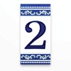 Kantu 2113013 Castilla Ceramic Tile Address Number, Blue