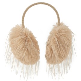 Ear Muffs For Winter Women Fluffy Faux Fur Earmuffs Foldable Ear Warmer Girls Soft Ear Covers Khaki