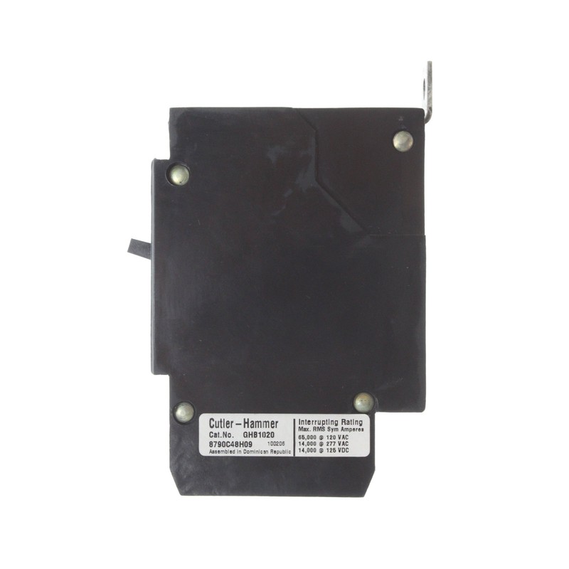 Cutler & Hammer GHB1020 Circuit Breaker, 20AMP, Single Pole, Black