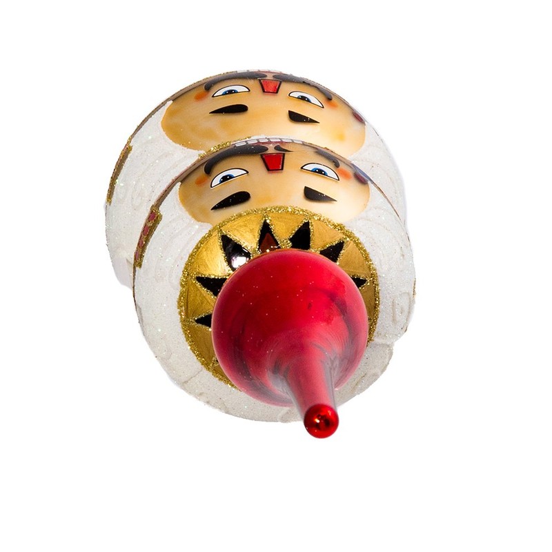 Kurt Adler Glass Nutcracker Treetop, 13-Inch