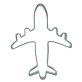 Keewah Airplane Cookie Cutter, 5.2 x 4.1 inch, Stainless Steel