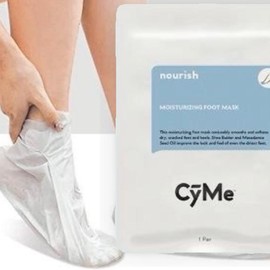 CyMe Nourishing Moisturizing Foot Mask for Dry and Rough Feet - Softens, Exfoliates & Smooths, 1 Pack of 100, Hydrating Formula for Baby-Soft Skin
