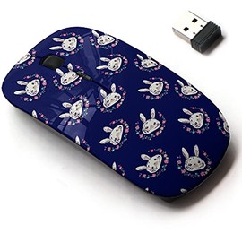 2.4G Wireless Mouse with Cute Pattern Design for All Laptops and Desktops with Nano Receiver - Bunny