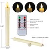 Homemory 12 Pcs Real Wax Flameless Taper Candles with Remote