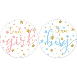 Twinkle Twinkle Little Star Gender Reveal Party - Team Boy or Girl - 40 Stickers