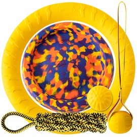 GHOBROFY Large Dog Toys for Aggressive Chewers, 5 Pack Tough Small Medium Durable Dog Toys with Interactive Dog Balls, Dog Flying Discs and Dog Rope Chew Toys for Teething and Boredom