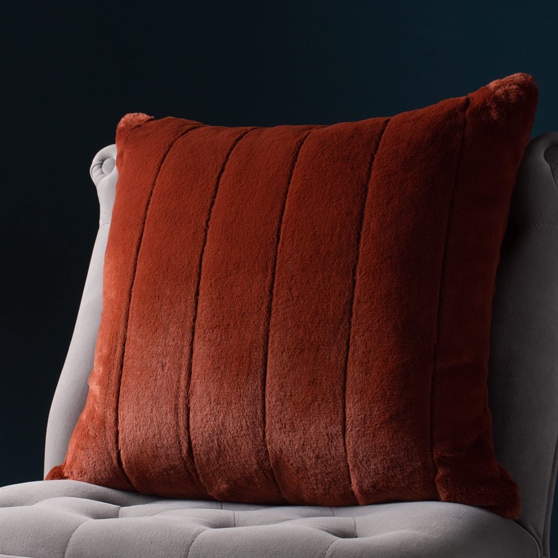Paoletti Empress Square Cushion Cover, Rust