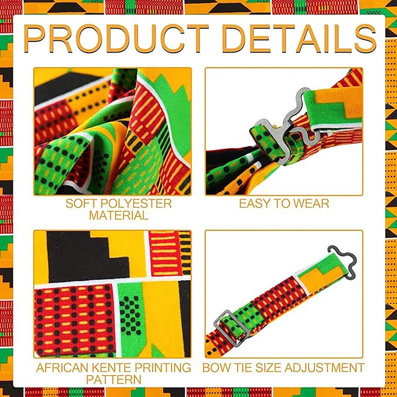 Kente nyama African Print Cloth Tie Sets Kente Bow Tie
