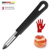Westmark Gentle, 280622E3 Peelers with Fixed Blade, Plastic/Stainless Steel, Black,