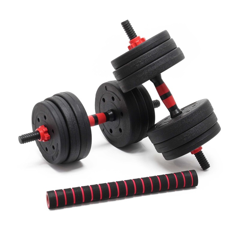 LUXTRI 40 kg 2-in-1 Dumbbell and Barbell Set with 16