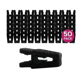 Sleek Pick Premium Velvet Hanger Clips, Black, 30 Pack, 2.25" x 0.87" Non-Slip Grip Felt Plastic Hangers Clip, Heavy Duty, Closet Space-Saving Pants Skirt Clothes Hangers Clip, Clothes Hanger Clip