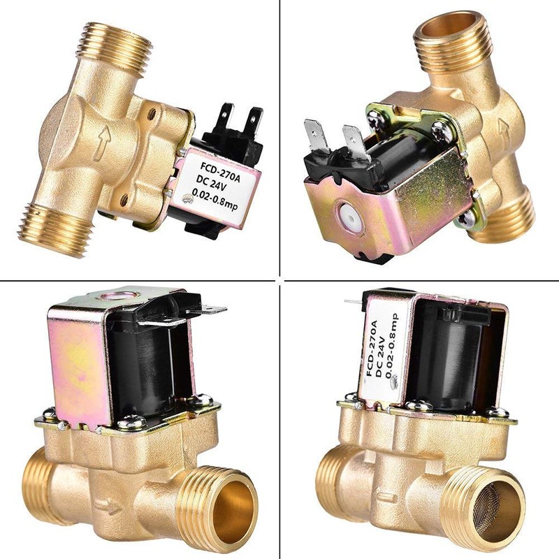 1/2 Inch DC 24 V Normally Closed Magnetic Solenoid Valve