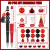 ReliThick 12 Sets Ladybug Beadable Pens Bulk Assorted Bead Pens