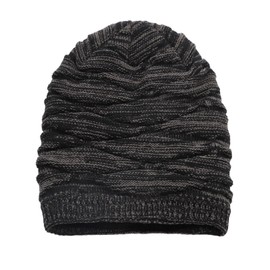 Hcimooy Slouchy Beanie for Men Winter, Knit Slouchy Thick Skull Cap Oversized Long Slouch Beanie Cap (Black)