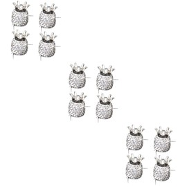 Totority 12pcs Creative Diamond Tire Valve Cap for Car Motorcycle Bicycle Shaped Wheel Cap Cover