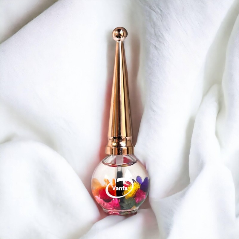 Vanfa Cuticle Oil infused with real flower 0.42 Oz -