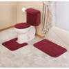 Miles Kimball Burgundy 5 Piece Bath Set