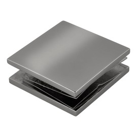 SCU4CH - CRL Chrome Square Style Hole-in-Glass Fixed Panel U-Clamp