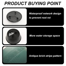 Hanging Planter, 2Pcs Self-Watering Outdoor Hanging Planter with Rustproof Chains, Plastic Flower Pots with Drainage Hole for Indoors, Outdoors, Ceilings-