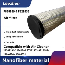 Air Filters Set P828889 & P829333 222421A1-222422A1 AT171853-AT171854 110-6326 - 110-6331 Compatible with Donaldson Case John Deere Cat Backhoe caterpillar