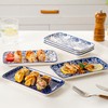 Cerkik Rectangle Serving Platter Set - 8 Inch Ceramic Dinner